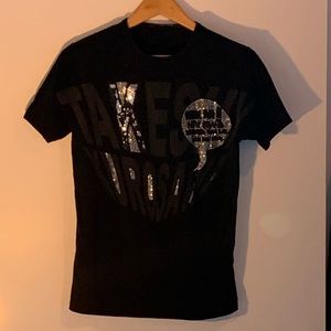 Takeshy Kurosawa Black Comic Print T-Shirt.